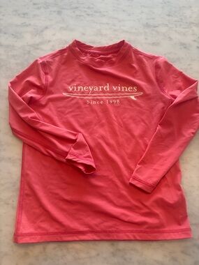 Vineyard Vines Kids Long-Sleeve Tee in Coral